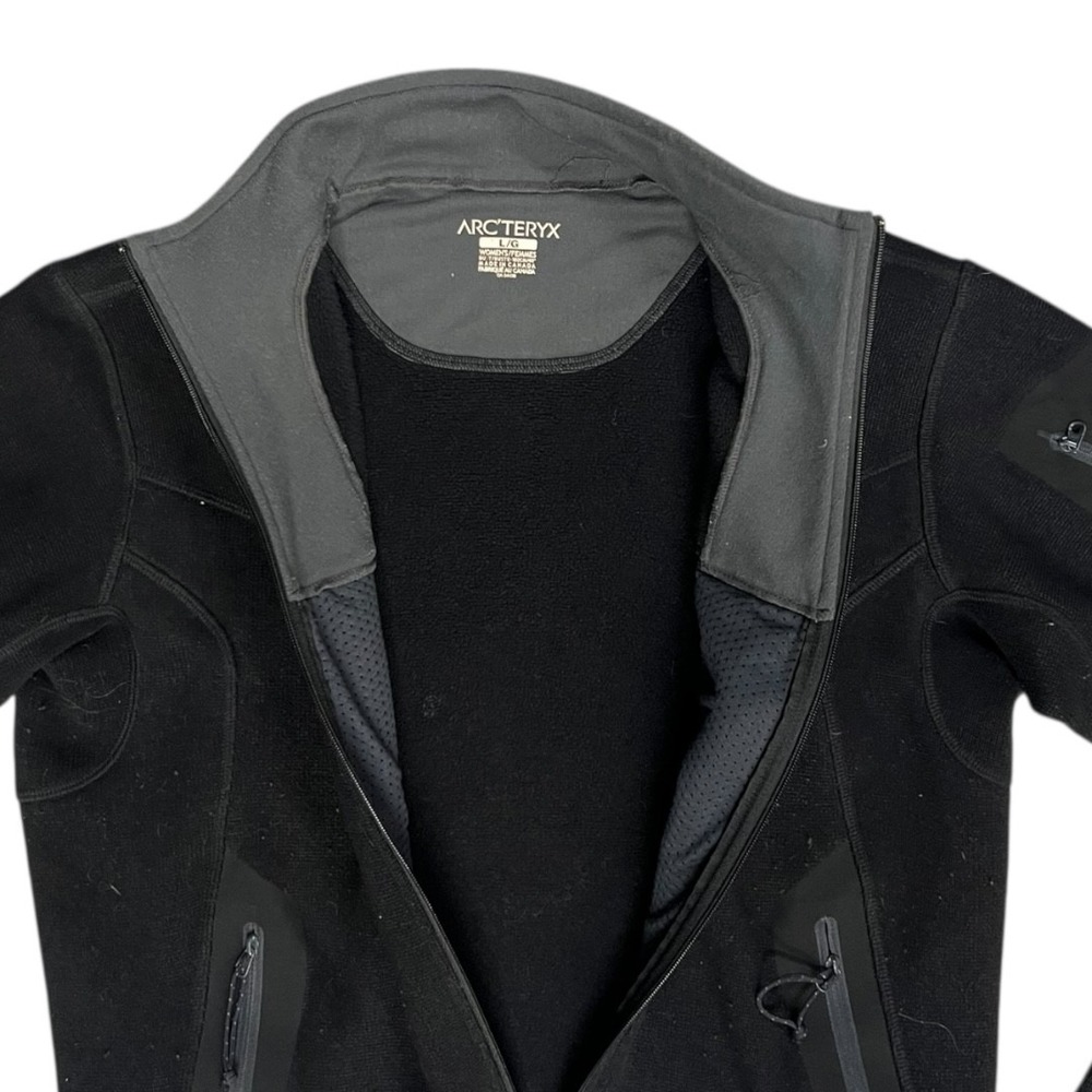 Arcteryx Womens L Black Delta SV Full Zip Fleece Jacket Made in Canada CA 34438 - Picture 4 of 8